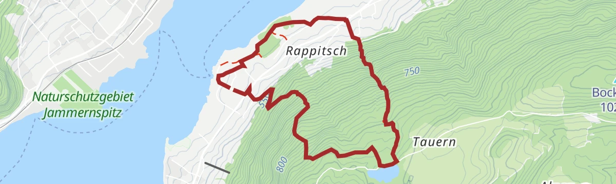 Route map: Ossiacher Schluchtweg